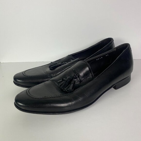 Russell & Bromley Loafers Shoes Eu 44 US 11 Black Tasseled Tassels Leather Italy - Picture 5 of 12